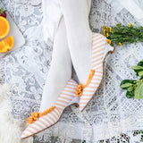 Josephine 18th Century Pumps (Blue/White)