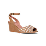 Judy 1940s Wedges (Tan/Ivory)