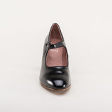 Anna May 1920s Mary Jane High Heels (Black)
