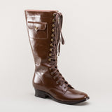 Bessie Vintage Aviator Boots (Brown)